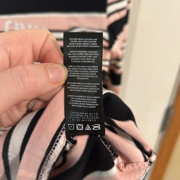 Y2K Santa Cruz Skateboards Striped Long Sleeve Ringer Tee XS black pink grunge - Picture 4 of 9